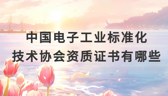 中國電子工業標準化技術協會資質證書有哪些? 中國電子工業標準化技術協會資質證書有哪些?